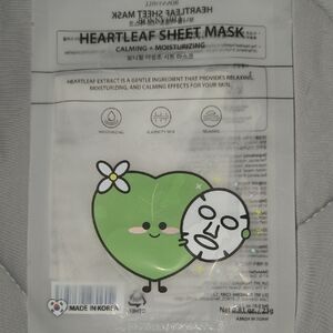 Bonnyhill Heartleaf Sheet Mask Calming And Moisturizing